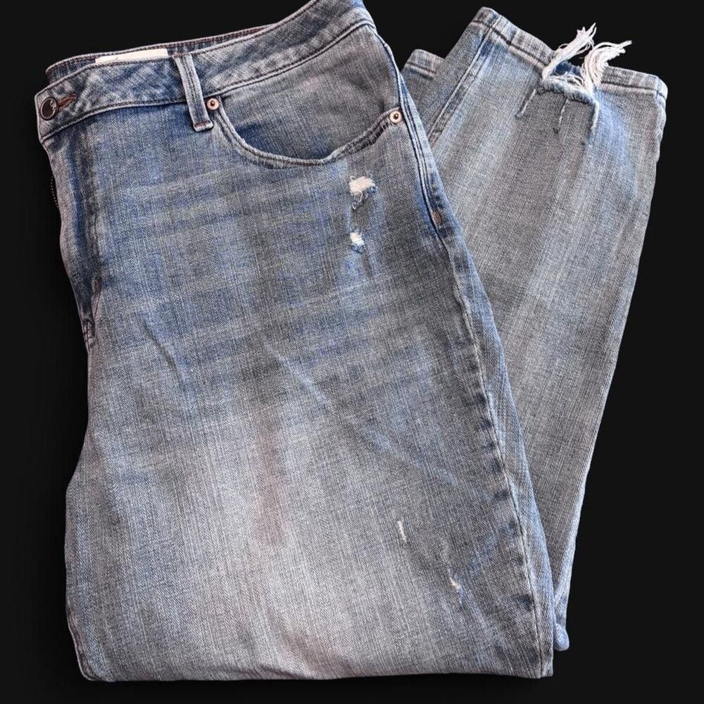 Plus size Distressed Ankle Jeans by Cosmic Blue Love Size 20